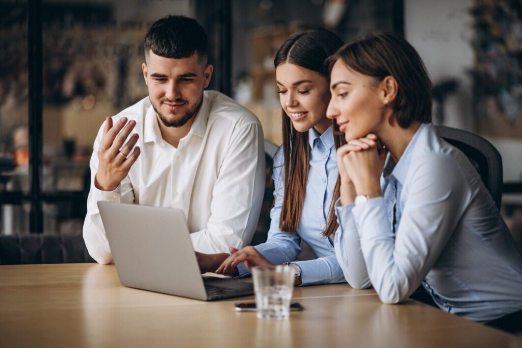 group people working out business plan office 1303 15874